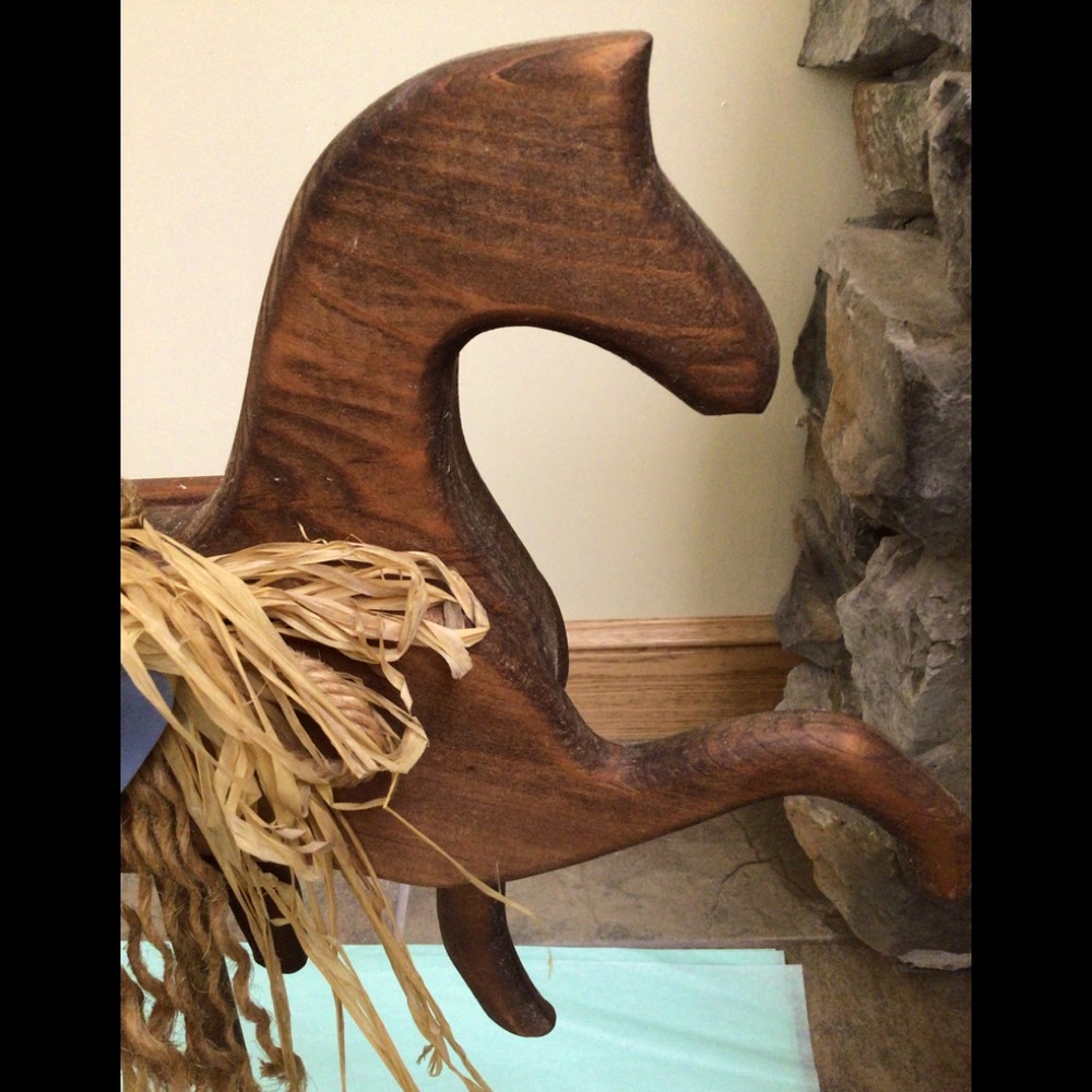 Wooden carousel horse 26” tall. EUC. - Picture 4 of 8